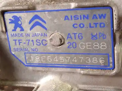 Автозапчастина б/у коробка передач для citroen c4 cactus 1.5 bluehdi 120 посилання на oem iam 20ge88 tf71sc 9825174880