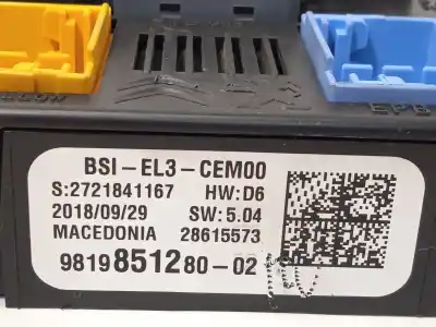 Автозапчасти б/у блок реле/предохранителей за citroen c4 cactus 1.5 bluehdi 120 ссылки oem iam 9819851280 1669609380 1619108380