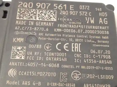 Second-hand car spare part electronic module for seat arona style oem iam references 2q0907561e 2q0907572c 