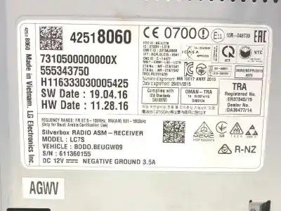 Second-hand car spare part audio system / radio cd for opel astra k (b16) 1.6 cdti (68) oem iam references 42518060 555343750 