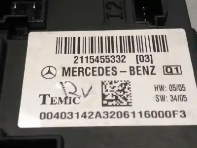 Автозапчастина б/у модуль комфорт для mercedes-benz clase cls (w219) 63 amg (219.377) посилання на oem iam a2115455332  