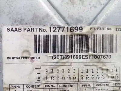 Автозапчастина б/у аудіо система / радіо cd для saab 9-5 berlina 1.9 tid linear sport посилання на oem iam 12771699  