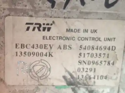 Pezzo di ricambio per auto di seconda mano abs per lancia ypsilon (101) 1.2 8v riferimenti oem iam 54084694d 51703571 13509004k