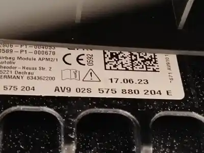 Автозапчасти б/у комплект подушки безопасности за seat ateca (kh7, khp) 1.5 tsi ссылки oem iam 576857003qplt 5fa880201bd 5qf959655at