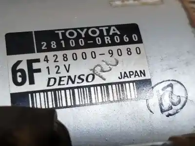 Peça sobressalente para automóvel em segunda mão motor de arranque por toyota auris (_e18_) 2.0 d-4d (ade186_) referências oem iam 281000r060 4280009080 