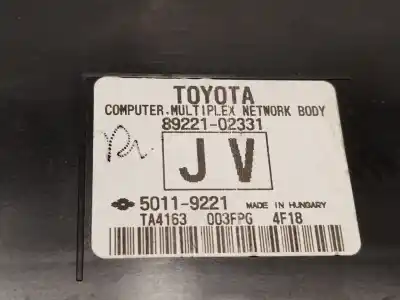 Second-hand car spare part electronic module for toyota auris (_e18_) 2.0 d-4d (ade186_) oem iam references 8922102331 50119221 