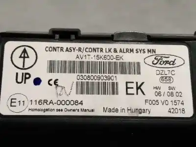 Second-hand car spare part body control unit for ford fiesta vi (cb1, ccn) 1.25 oem iam references av1t15k600ek  