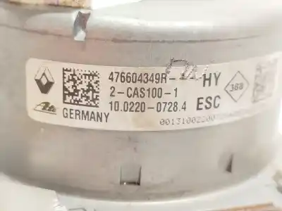 Автозапчастина б/у абс для renault megane iv fastback (b9a/m/n_) 1.6 dci 130 (b9a4) посилання на oem iam 476604349r 10022007284 28515242313