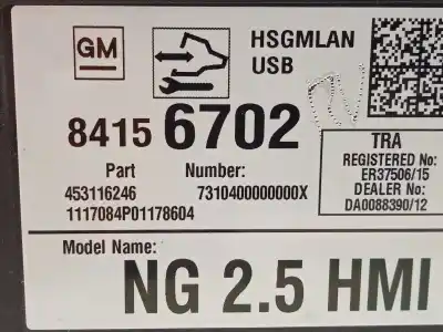 Автозапчасти б/у gps-навигационная система за opel mokka / mokka x (j13) 1.6 cdti 4x4 (_76) ссылки oem iam 84156702 453116246 7513400547