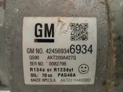 Second-hand car spare part air conditioning compressor for opel mokka / mokka x (j13) 1.6 cdti 4x4 (_76) oem iam references 42456934  1679811480
