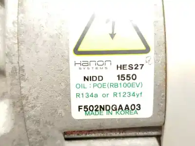 Second-hand car spare part air conditioning compressor for kia niro (de) 1.6 gdi hybrid oem iam references 97701g5000 f502ndgaa03 