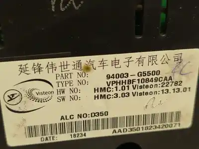Peça sobressalente para automóvel em segunda mão quadrante por kia niro (de) 1.6 gdi hybrid referências oem iam 94003g5500  