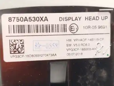 Second-hand car spare part multifunction display for mitsubishi eclipse cross (gk_) 1.5 t-mivec oem iam references 8750a530xa  