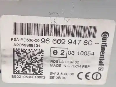 Автозапчастина б/у аудіо система / радіо cd для citroen c4 ii (nc_) 1.6 hdi 90 посилання на oem iam 9666994780 a2c53368134 