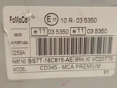 Second-hand car spare part audio system / radio cd for ford s-max (wa6) 1.6 tdci oem iam references bs7t18c815ae  1799792