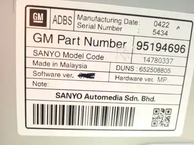 Автозапчасти б/у многофункциональный дисплей за chevrolet orlando (j309) 2.0 d ссылки oem iam 95194696  