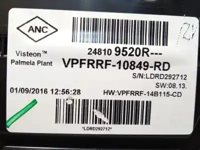 Автозапчастина б/у панель інструментів для renault captur i (j5_, h5_) 1.5 dci 90 посилання на oem iam 248109520r  