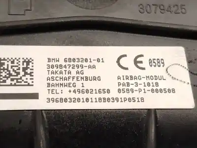 Автозапчастина б/у передня права подушка безопасности для mini mini (f56) cooper посилання на oem iam 6803201  72126803201