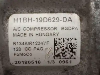 Second-hand car spare part air conditioning compressor for ford ecosport (cr6) 1.0 ecoboost cat oem iam references h1bh19d629da  2673870
