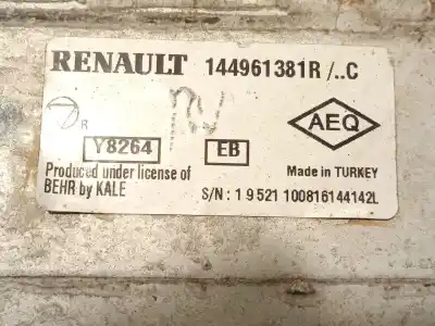 Pezzo di ricambio per auto di seconda mano intercooler per renault captur i (j5_, h5_) 1.5 dci 90 riferimenti oem iam 144961381r  