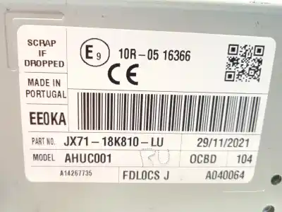Автозапчастина б/у аудіо система / радіо cd для ford focus iv (hn) 1.0 ecoboost посилання на oem iam jx7118k810lu  2628154