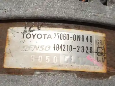 Автозапчастина б/у генератор для toyota yaris (ksp9/scp9/nlp9) 1.4 turbodiesel cat посилання на oem iam 270600n040 1042102320 
