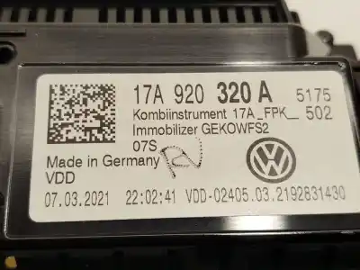 Pièce détachée automobile d'occasion compteur de vitesse tableau de bord pour vw t-roc (a11, d11) 1.5 tsi références oem iam 17a920320a a3c05738000 