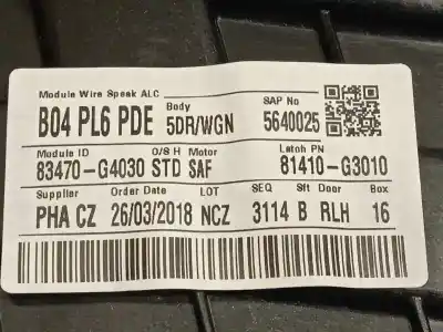 Автозапчастина б/у регулятор склона задній лівий для hyundai i30 (pde, pd, pden) 1.4 t-gdi посилання на oem iam 83470g4030 83450g4010 83471g4000