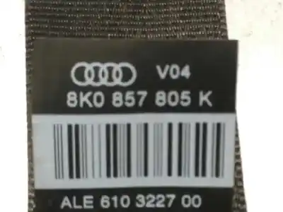 Second-hand car spare part rear left seat belt for audi a5 coupe (8t) 3.0 v6 24v tdi oem iam references 8k0857805k  