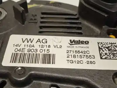 Автозапчастина б/у генератор для volkswagen polo vi (aw1, bz1, ae1) 1.0 tsi посилання на oem iam 04e903015 tg12c280 2715542c