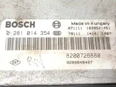 Peça sobressalente para automóvel em segunda mão centralina de motor uce por renault laguna iii 2.0 dci diesel cat referências oem iam 8200726880 0281014354 8200789129