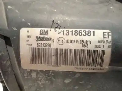 Pezzo di ricambio per auto di seconda mano faro anteriore sinistro per opel corsa d (s07) 1.3 cdti (l08, l68) riferimenti oem iam 13186381 89313290 93189357