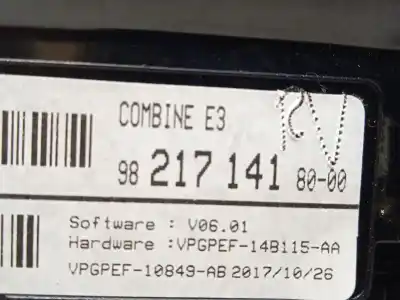 Second-hand car spare part dashboard for citroen c4 cactus feel oem iam references 9821714180  