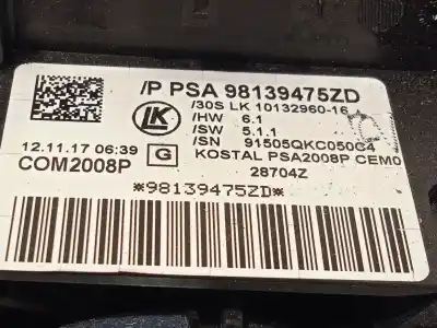 Second-hand car spare part indicator switch for citroen c4 cactus feel oem iam references 98139475zd  