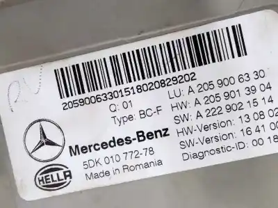 Автозапчасти б/у блок реле/предохранителей за mercedes-benz clase c coupe (w205) c 300 (205.348) ссылки oem iam a2059006330 5dk01077278 2059006330