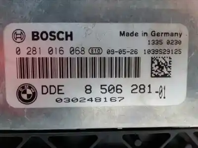 İkinci el araba yedek parçası ecu motor kontrol cihazi için bmw serie 1 berlina (e81/e87) 116d oem iam referansları 8506281 0281016068 13618506281