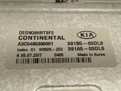 Second-hand car spare part ecu engine control for kia niro i (de) 1.6 gdi hybrid oem iam references 391b503dl8 a3c0282880201 391b103cc3