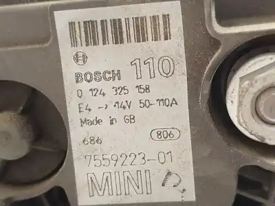 Автозапчастина б/у генератор для mini mini (r50, r53) cooper посилання на oem iam 7559223 0124325158 12317559223