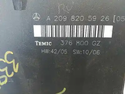 Second-hand car spare part body control unit for mercedes-benz clase clk (w209) coupe 220 cdi (209.308) oem iam references a2098205926 376800gz 