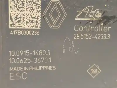 Автозапчастина б/у абс для renault megane iv fastback (b9a/m/n_) 1.5 dci 110 (b9a3) посилання на oem iam 476607355r 10022010264 28515242333