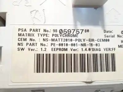 Автозапчастина б/у панель інструментів для peugeot 508 sw i (8e_) 2.0 hdi посилання на oem iam 9806086280 9807158780 9805975780