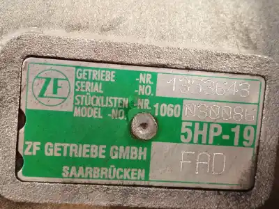 Peça sobressalente para automóvel em segunda mão caixa de velocidades por skoda superb (3u4) elegance referências oem iam fad 5hp19 01v300048t