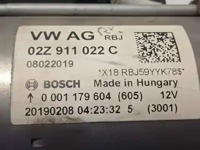 Автозапчасти б/у двигатель запускается за seat ibiza (kj1) fr ссылки oem iam 02z911022c 0001179604 