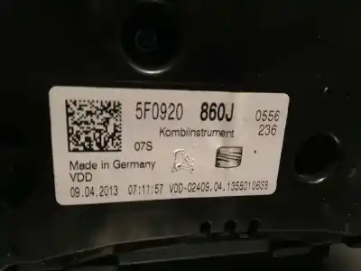 Автозапчастина б/у панель інструментів для seat leon (5f1) style посилання на oem iam 5f0920860j  