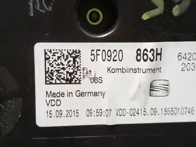Автозапчастина б/у панель інструментів для seat leon st (5f8) 2.0 tdi посилання на oem iam 5f0920863h a2c96158200 