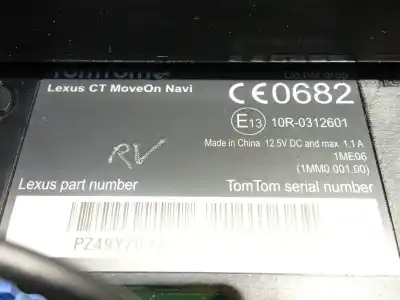 Tweedehands auto-onderdeel multifunctioneel display voor lexus ct 200h oem iam-referenties  10r0312601 