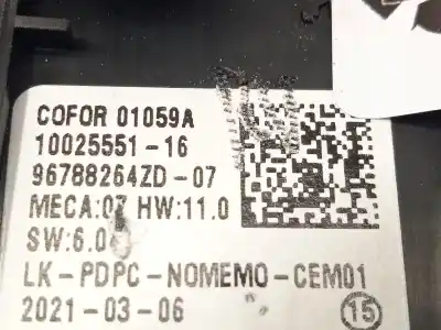 Автозапчастина б/у передні вікний вмикач для citroen c4 iii (ba_, bb_, bc_) 1.2 puretech 130 (bahnsa, bahnsb) посилання на oem iam 96788264zd  