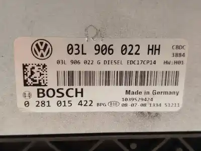 Pezzo di ricambio per auto di seconda mano centralina motore per vw golf vi (5k1) 2.0 tdi riferimenti oem iam 03l906022hh 0281015422 
