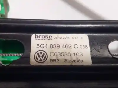 Gebrauchtes Autoersatzteil fensterheber hinten rechts zum volkswagen golf vii sportsvan 2.0 tdi oem-iam-referenzen 5g4839462c 5q4959812a 