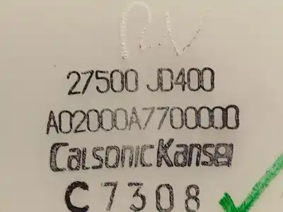 Peça sobressalente para automóvel em segunda mão comando de sofagem (chauffage / ar condicionado) por nissan qashqai / qashqai +2 i (j10, nj10, jj10e) 2.0 referências oem iam 27500jd400  